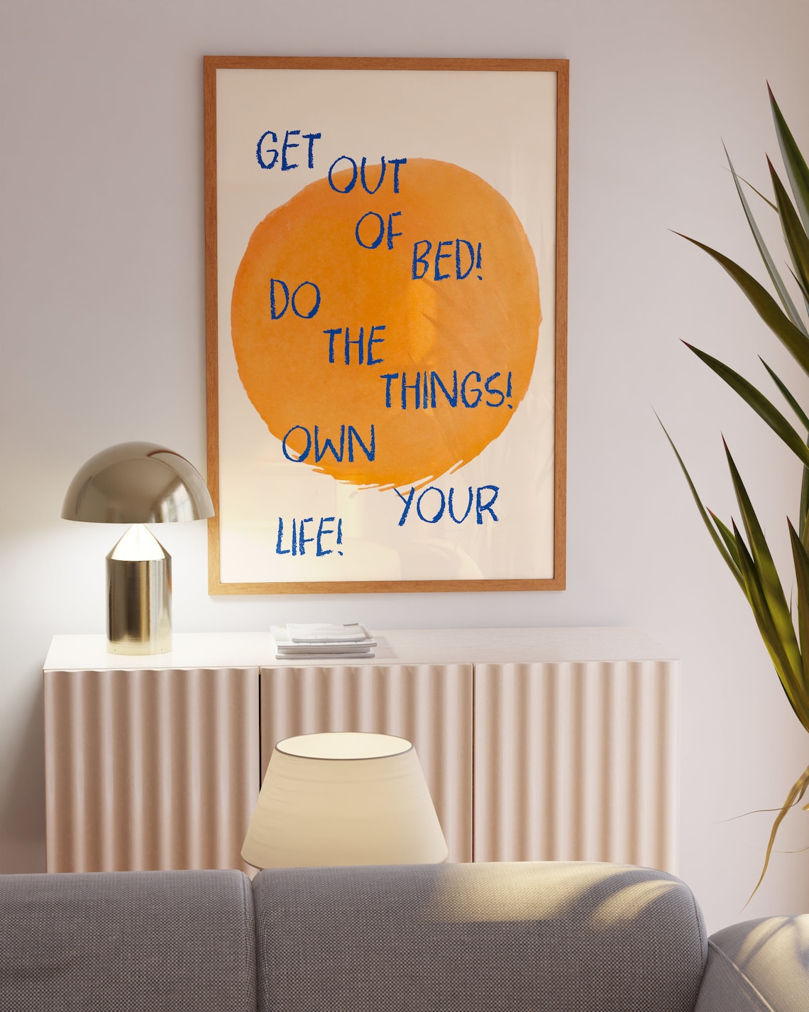 Get Out Of Bed Quote Art Print, Bedroom Decor - Image 4