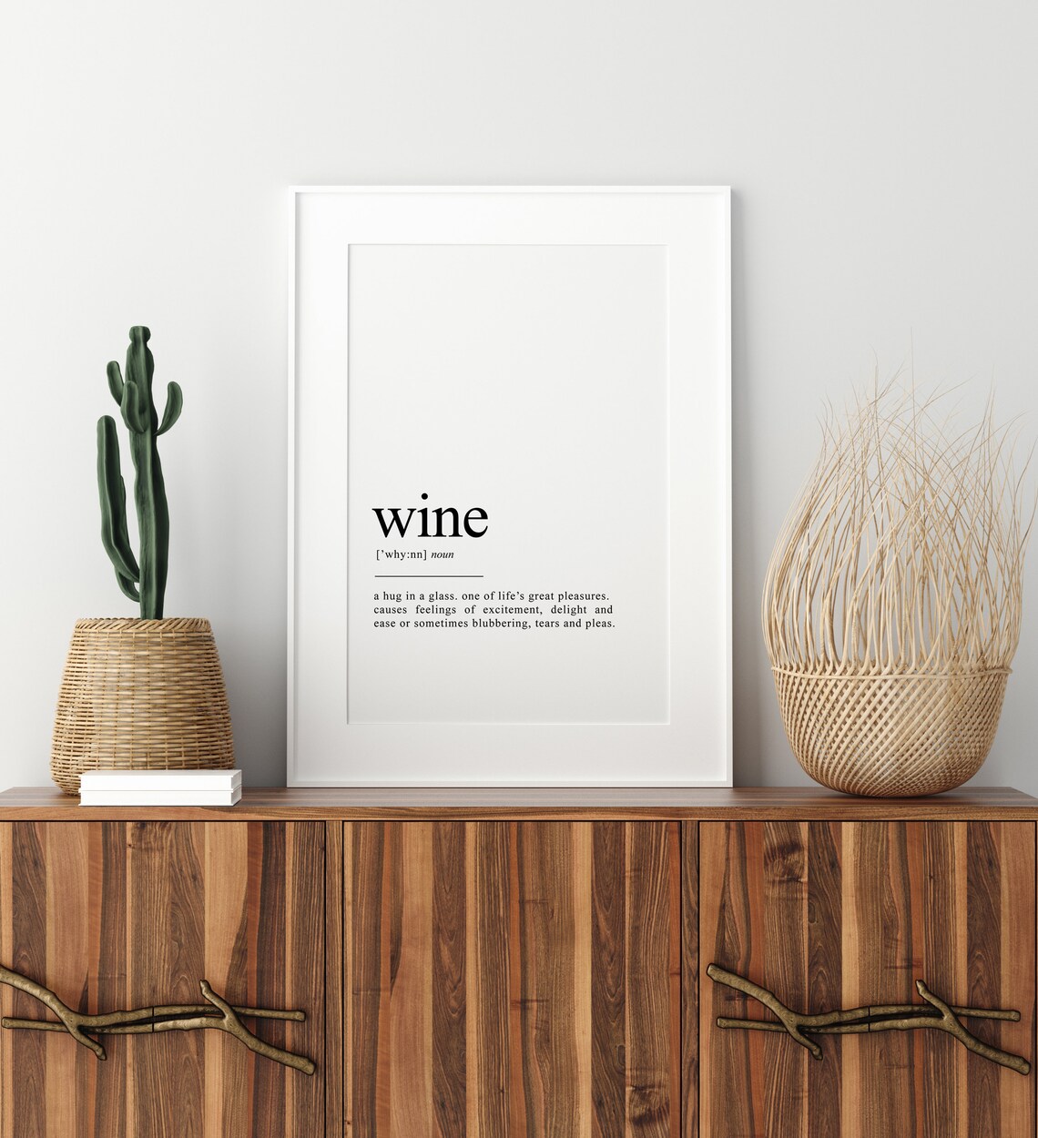 Wine Definition Poster, Funny Bar Decor Wall Art - Image 2