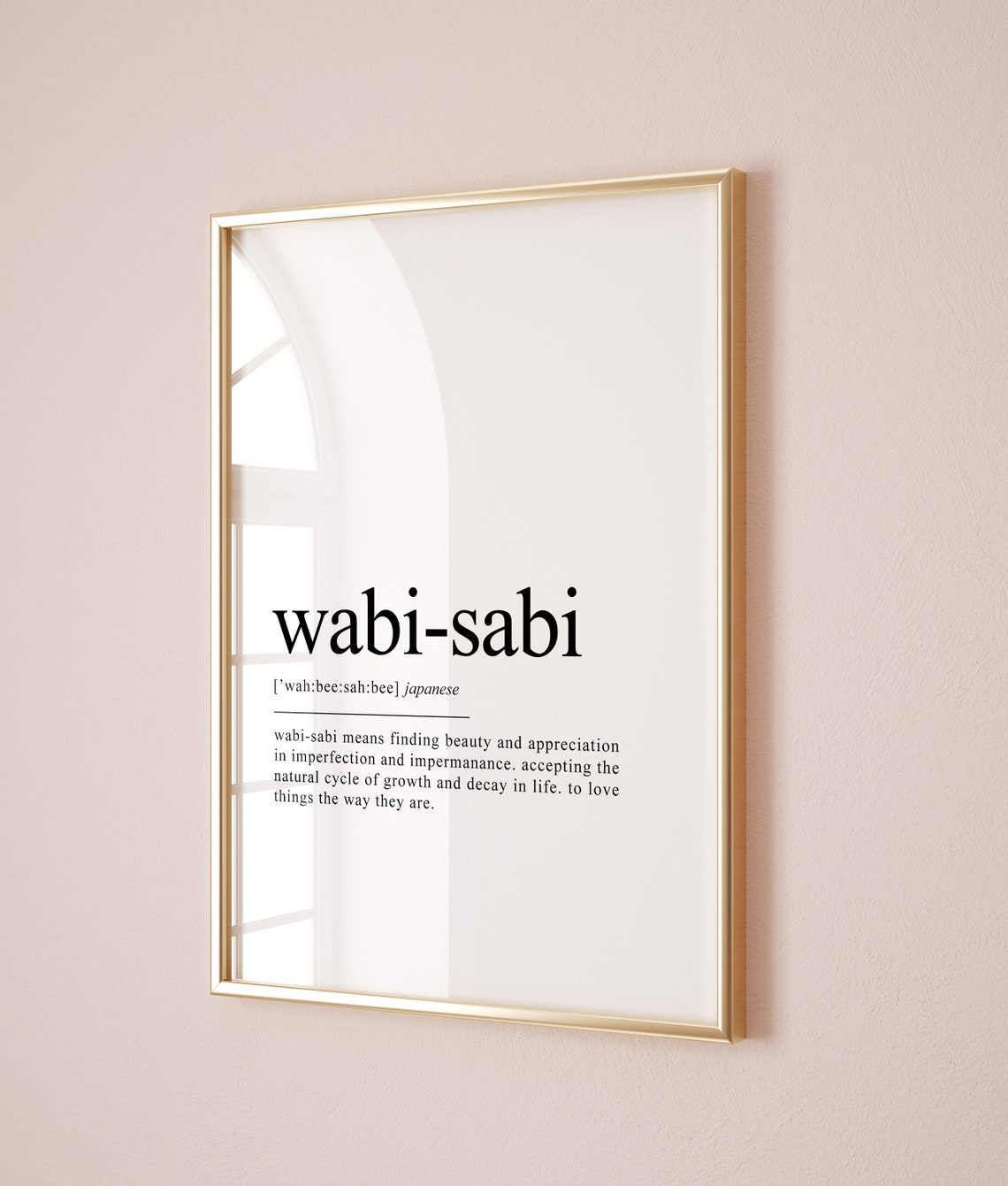Wabi-Sabi Japanese Definition Word Art Decor Philosophy Poster - Image 2