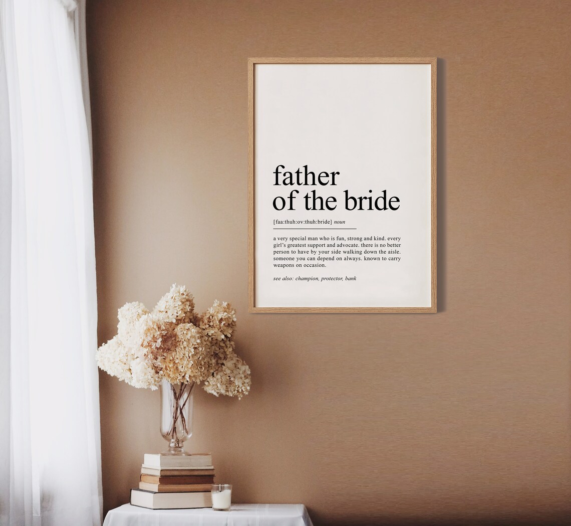 Father Of The Bride Gift, Personalized Wedding Art - Image 2