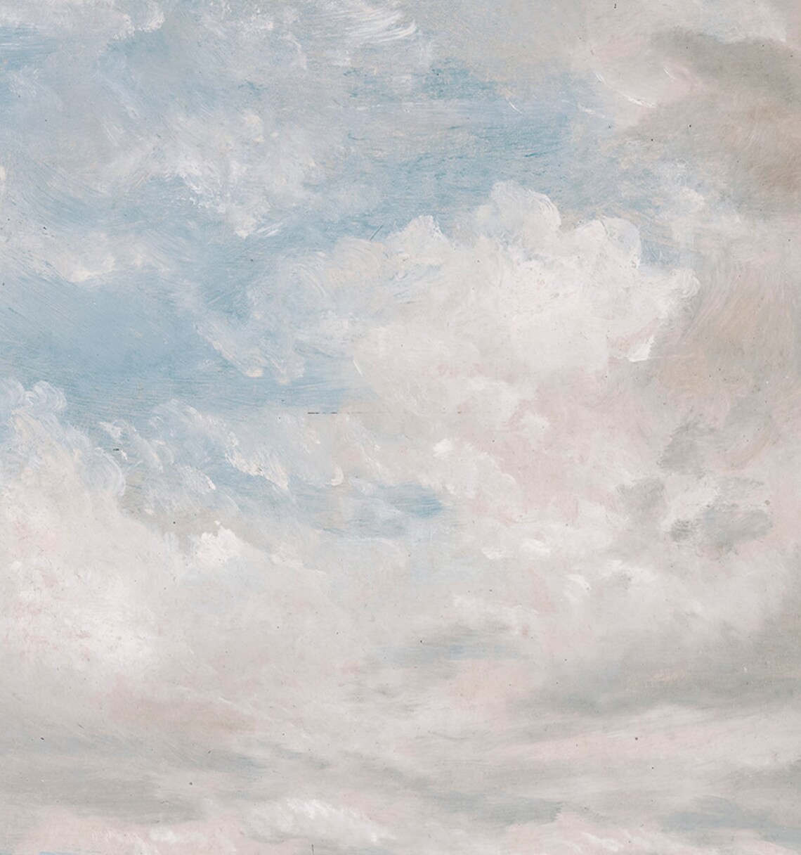 Vintage Fluffy Clouds Nursery Wall Art, Sky Print - Image 2