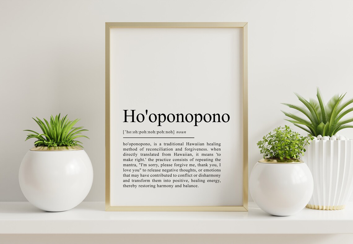 Ho'oponopono Definition Aloha Hawaii Art Print - Image 2