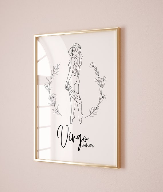 Virgo Poster Virgo Gift Virgo Art Zodiac Gifts Virgo Birthday Gift Astrology Giftszodiac Sign Art