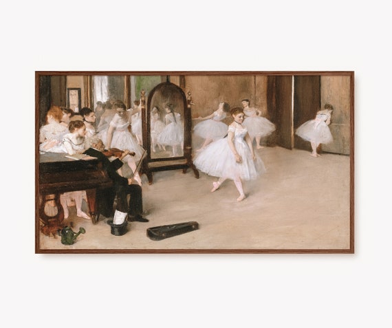 Frame Tv Art Ballet Oil Painting Vintage Ballerina Dancers Dancing Antique Art For The 4k Tv