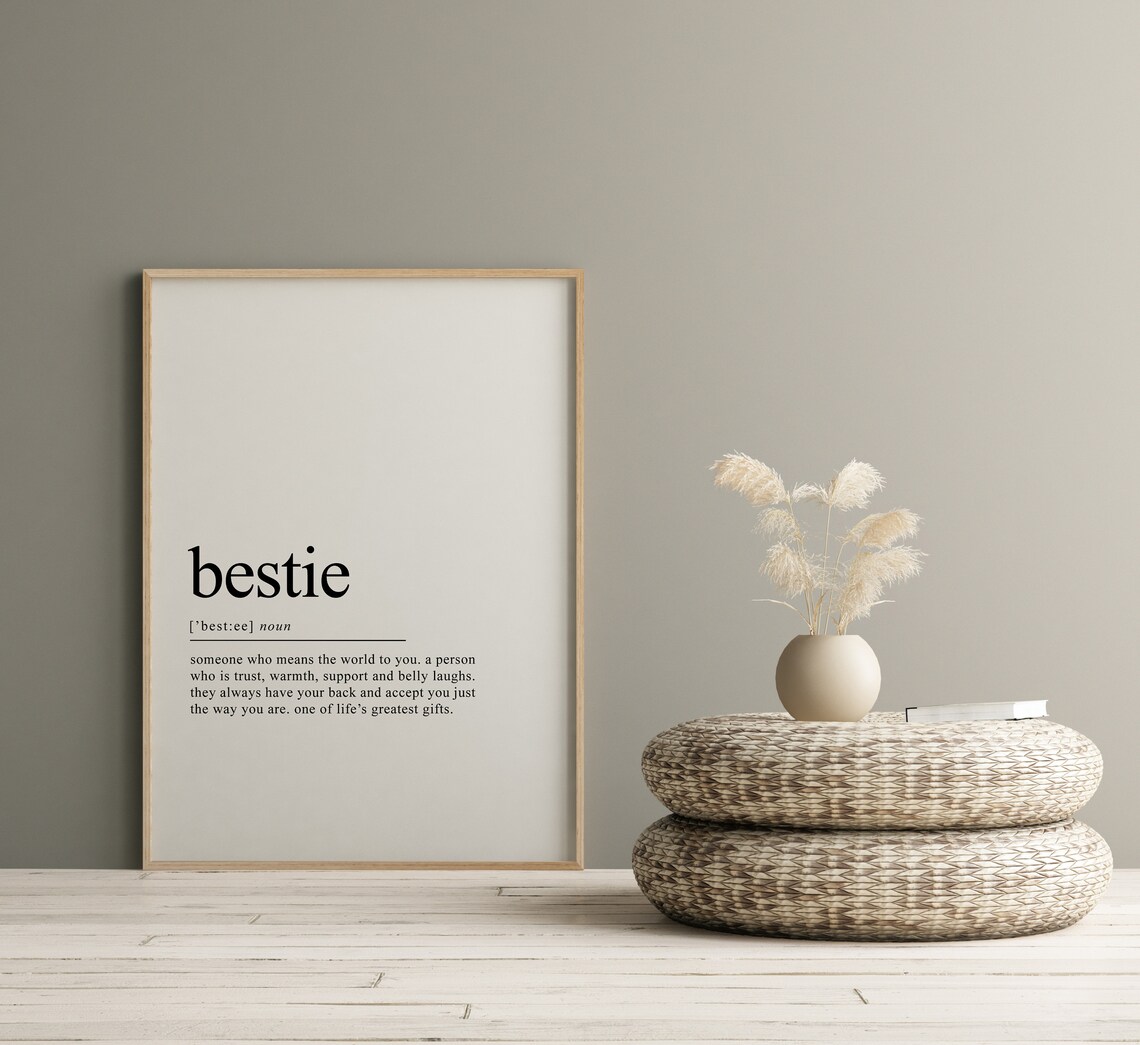 Bestie Definition Poster, Friendship Quote Art Print - Image 2