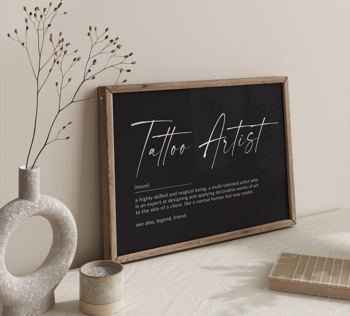 Tattoo Artist Definition Art Print, Salon Decor - Image 2