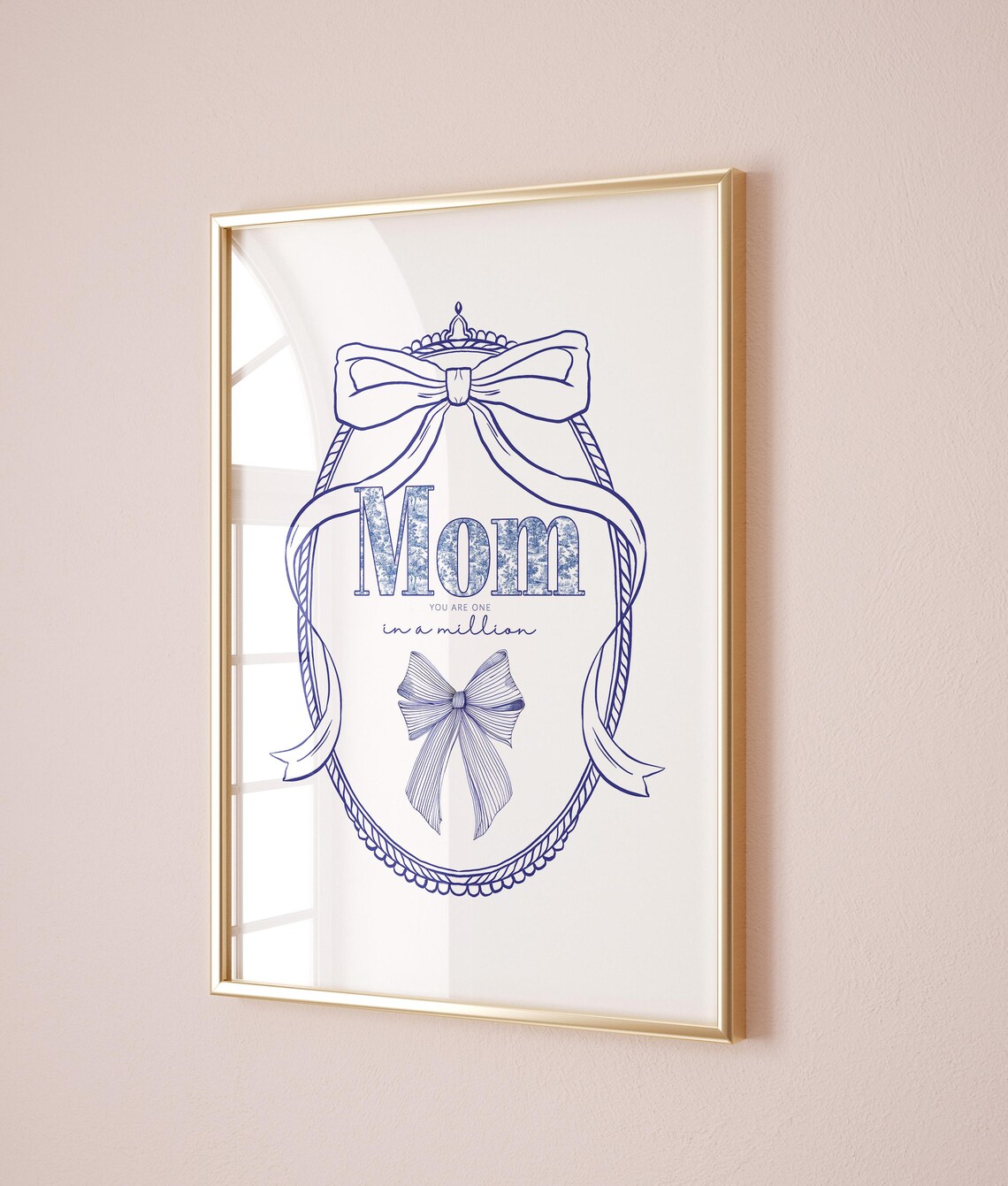 Mom Thank You Gift Mom Gift From Daughter Mom Birthday Card Bow Print Mom Bestie Poster New Mom Christmas Gift Mommy Wall Art