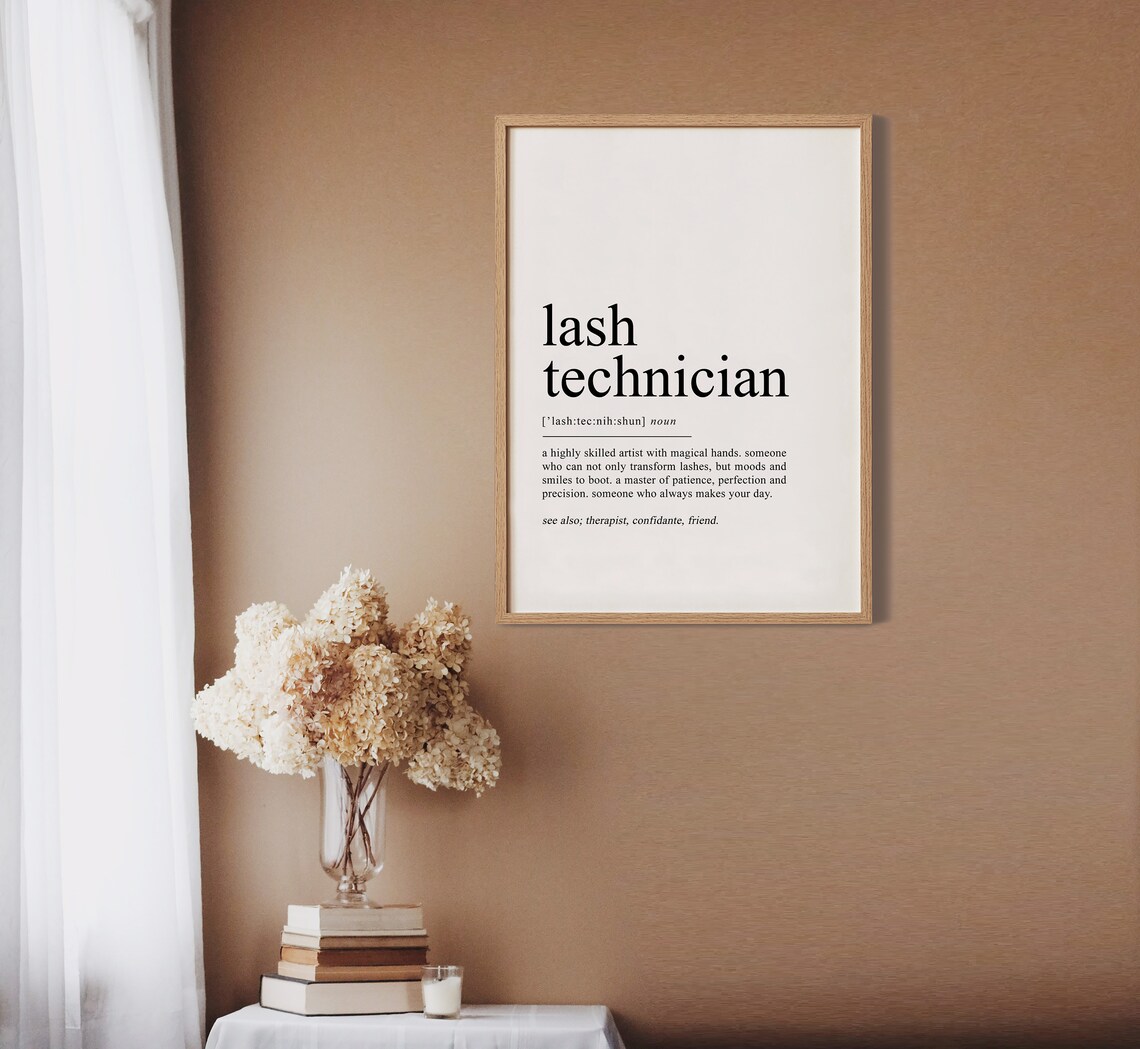 Lash Technician Definition Print, Salon Decor - Image 2