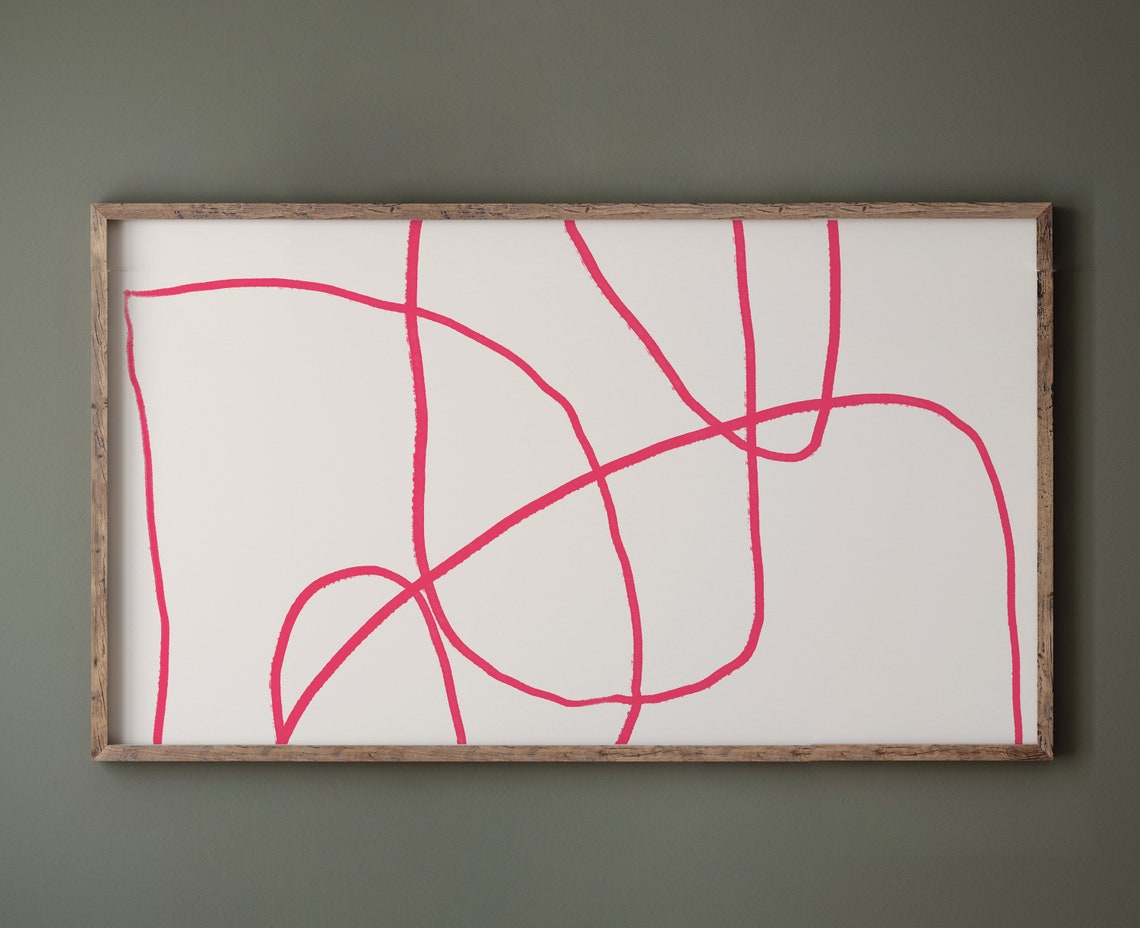 Mid Century Modern Abstract Line Art - Image 3