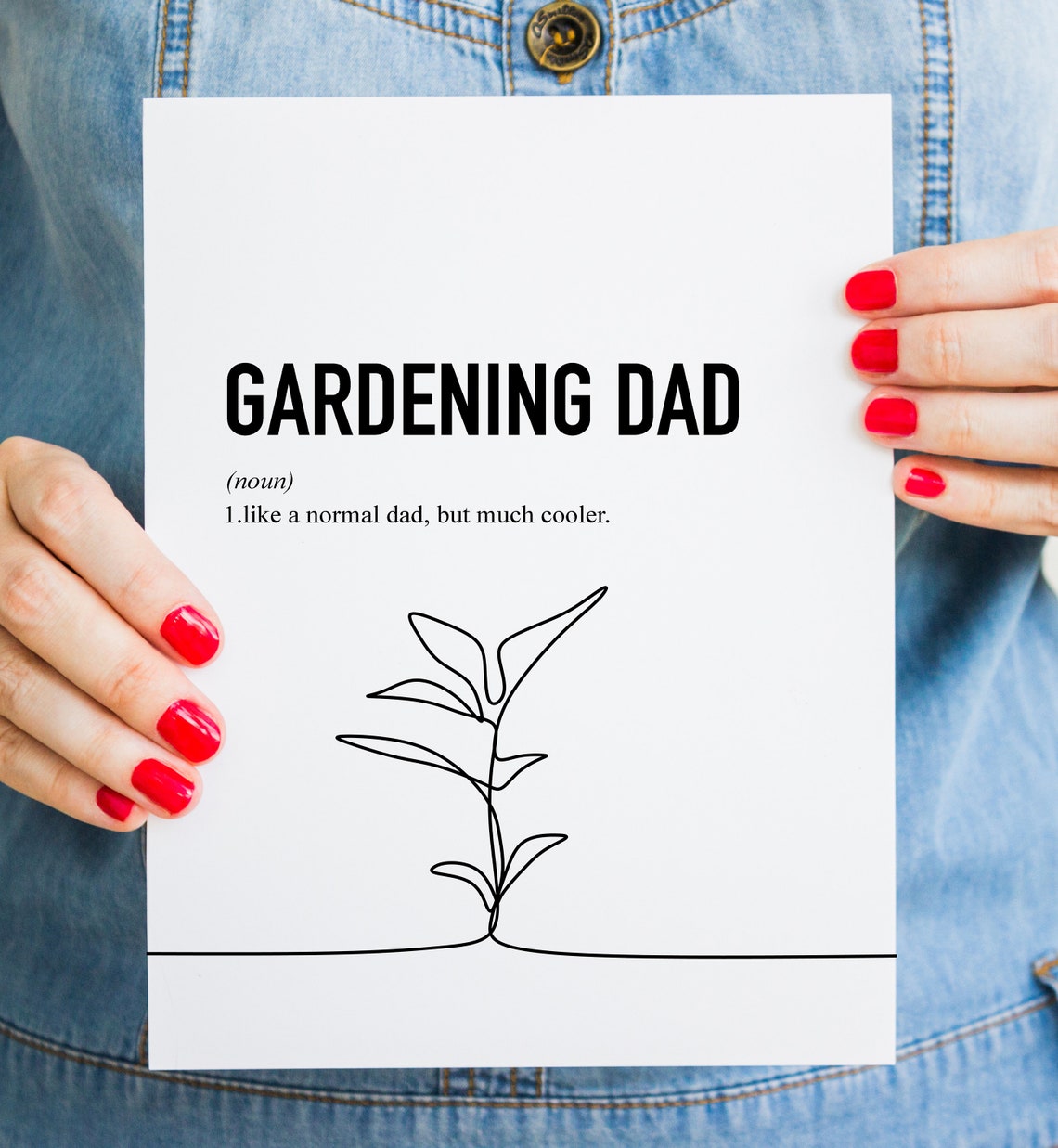 Gardening Dad Like A Normal Dad But Cooler Funny Gift Poster - Image 2