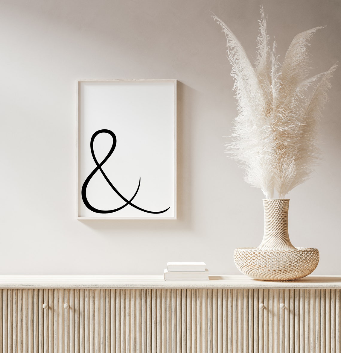 Bold Minimalist Black Ampersand Scandinavian Modern Decor Poster - Image 2