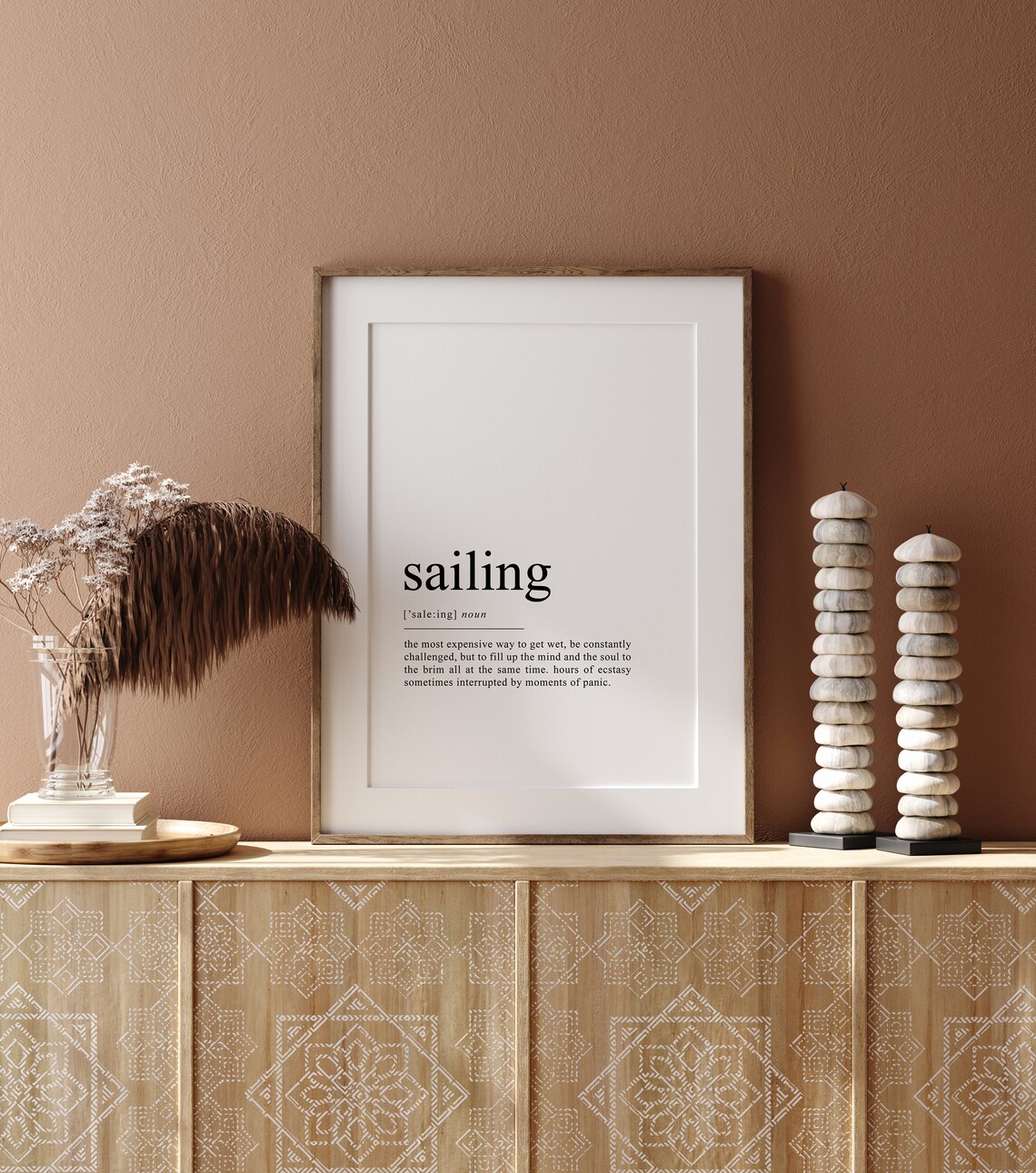 Sailing Definition Art Print, Nautical Wall Decor - Image 2