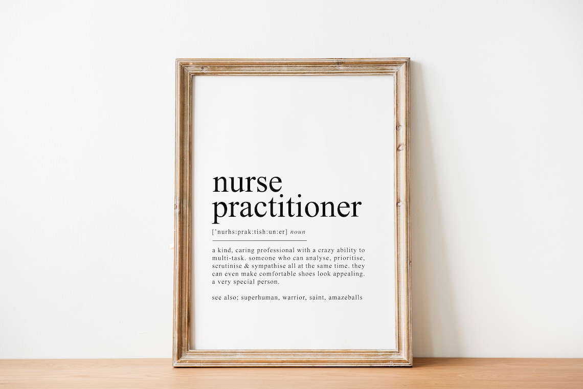 Nurse Definition Dictionary Art Print, Nurse Gift - Image 2