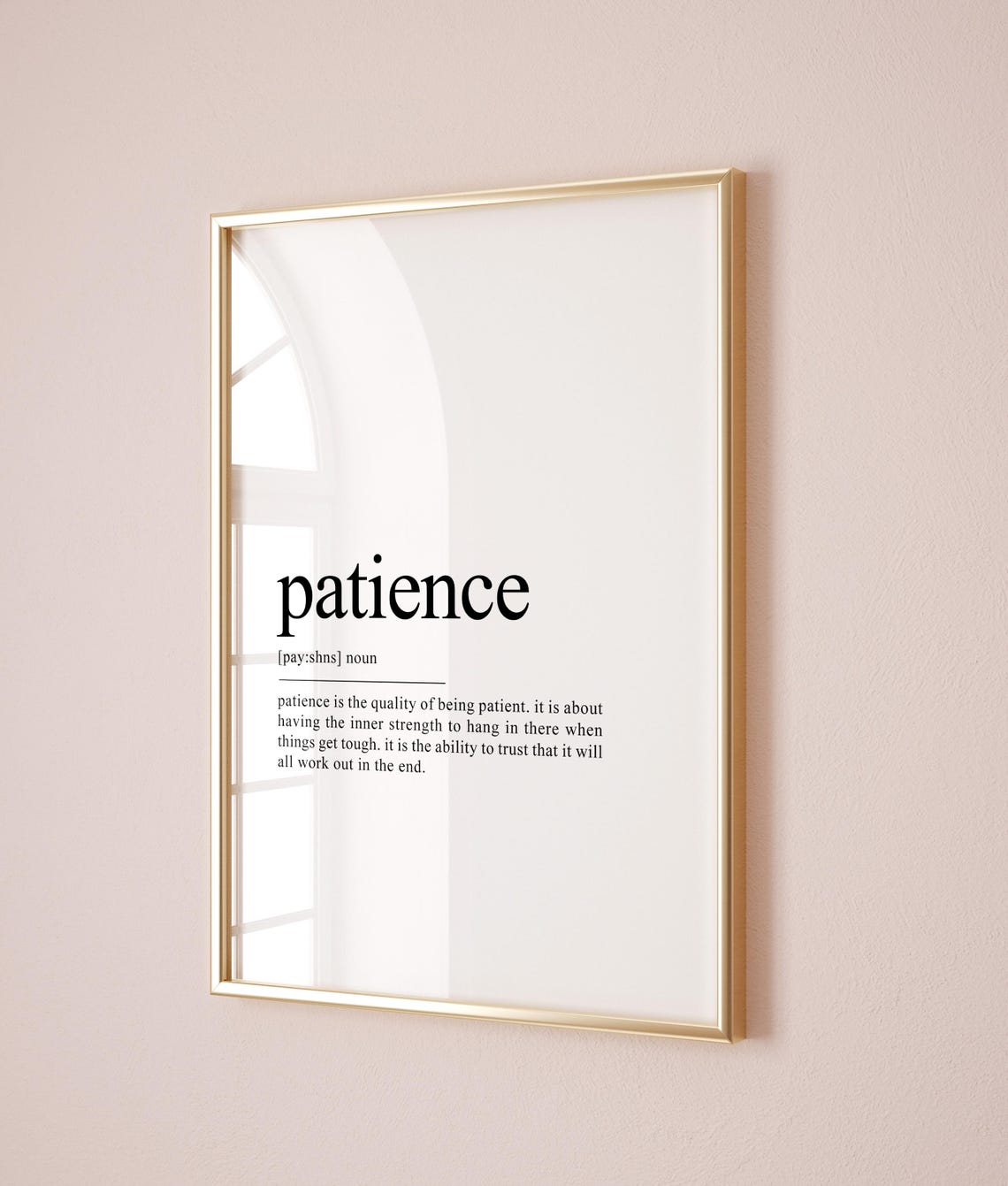 Patience Definition Print Positive Quote Office Wall Art Motivational Classroom Posters Decor Affirmations Dictionary Poster - Image 2