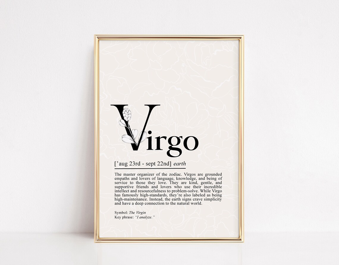 Virgo Zodiac Sign Art Poster, Astrology Gifts - Image 2
