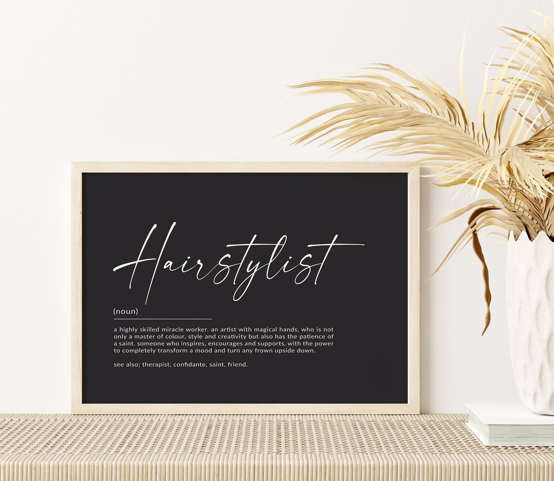 Hairstylist Definition Hair Stylist Gift Poster - Image 2