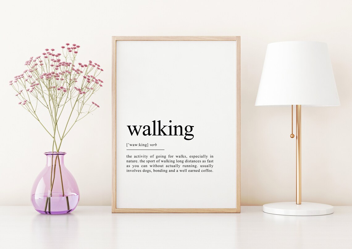 Walking Definition Poster, Hiking Gift Art Print - Image 2