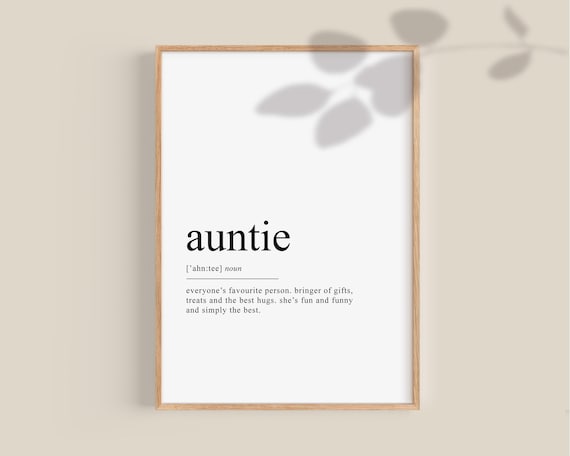 Auntie Christmas Gift, Personalized Best Aunt Print