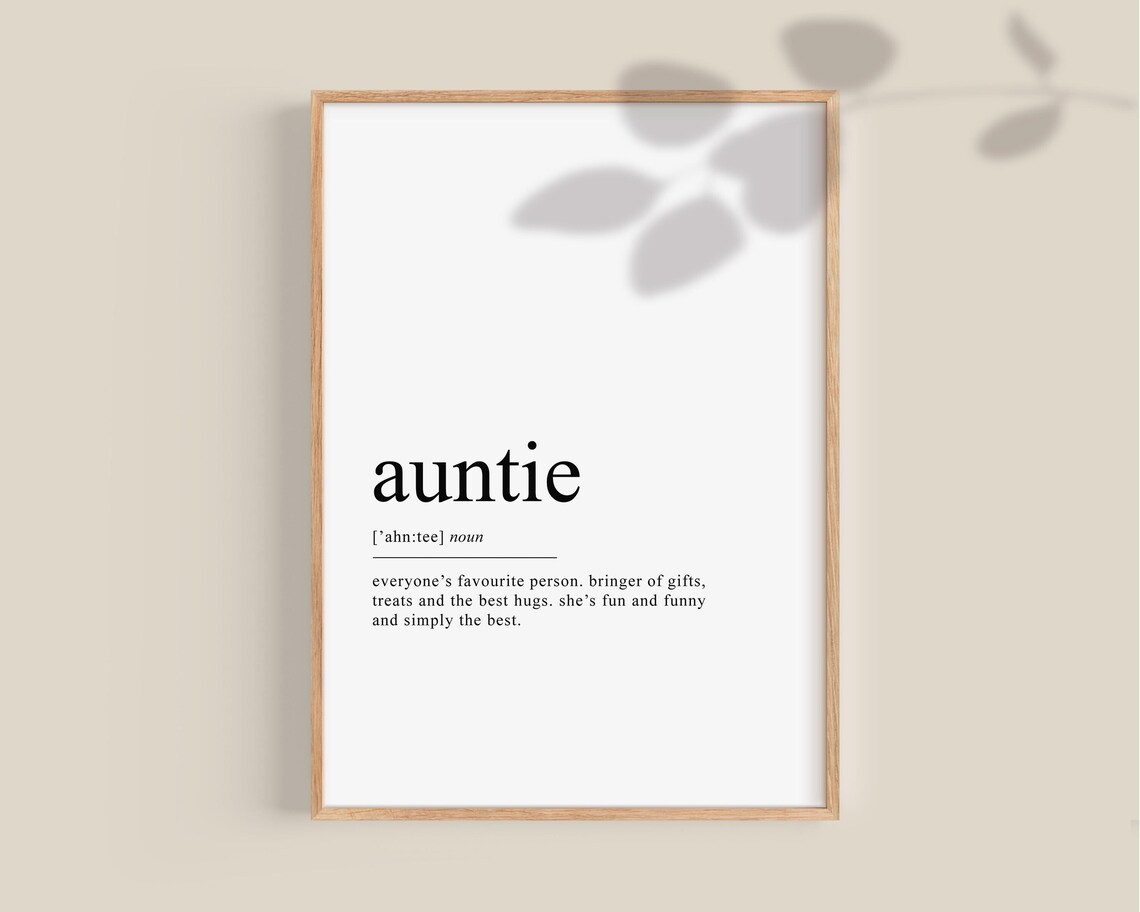 Auntie Christmas Gift, Personalized Best Aunt Print