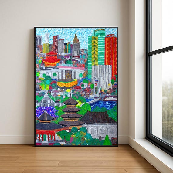 High Resolution Landmark Oil Painting