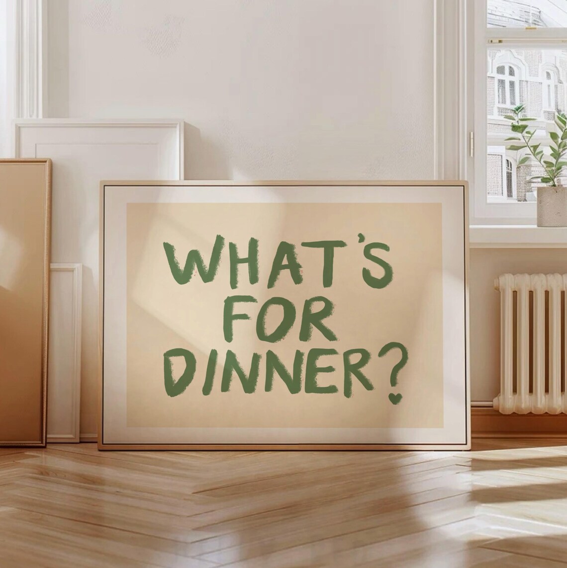 What's For Dinner? Retro Typography Kitchen Art Print - Image 3