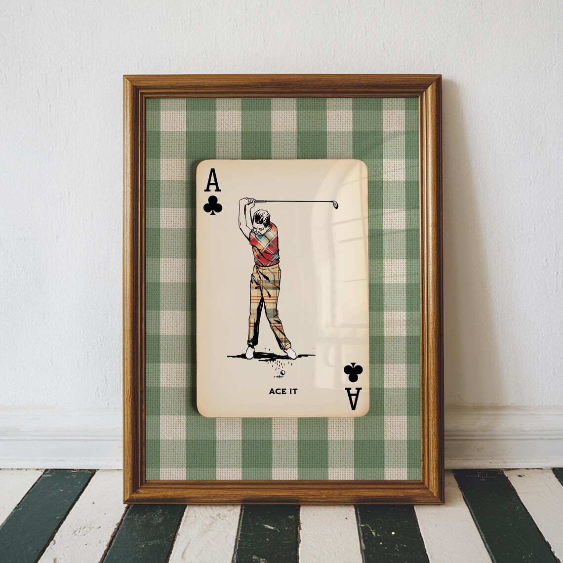 Preppy Golf Grandpa Gift Retro Country Club Art Print