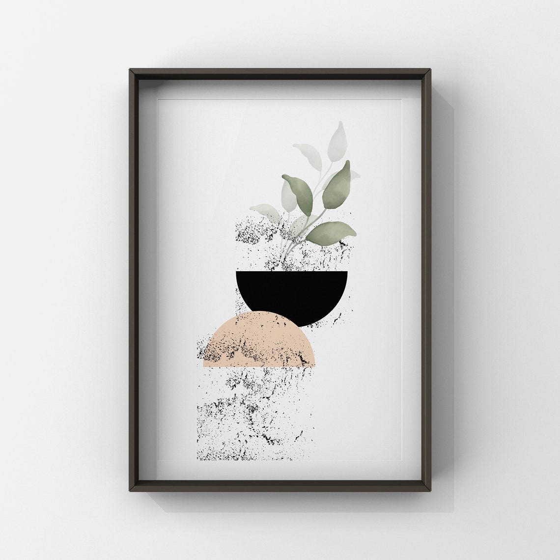 Boho Botanical Art Print, Beige Decor