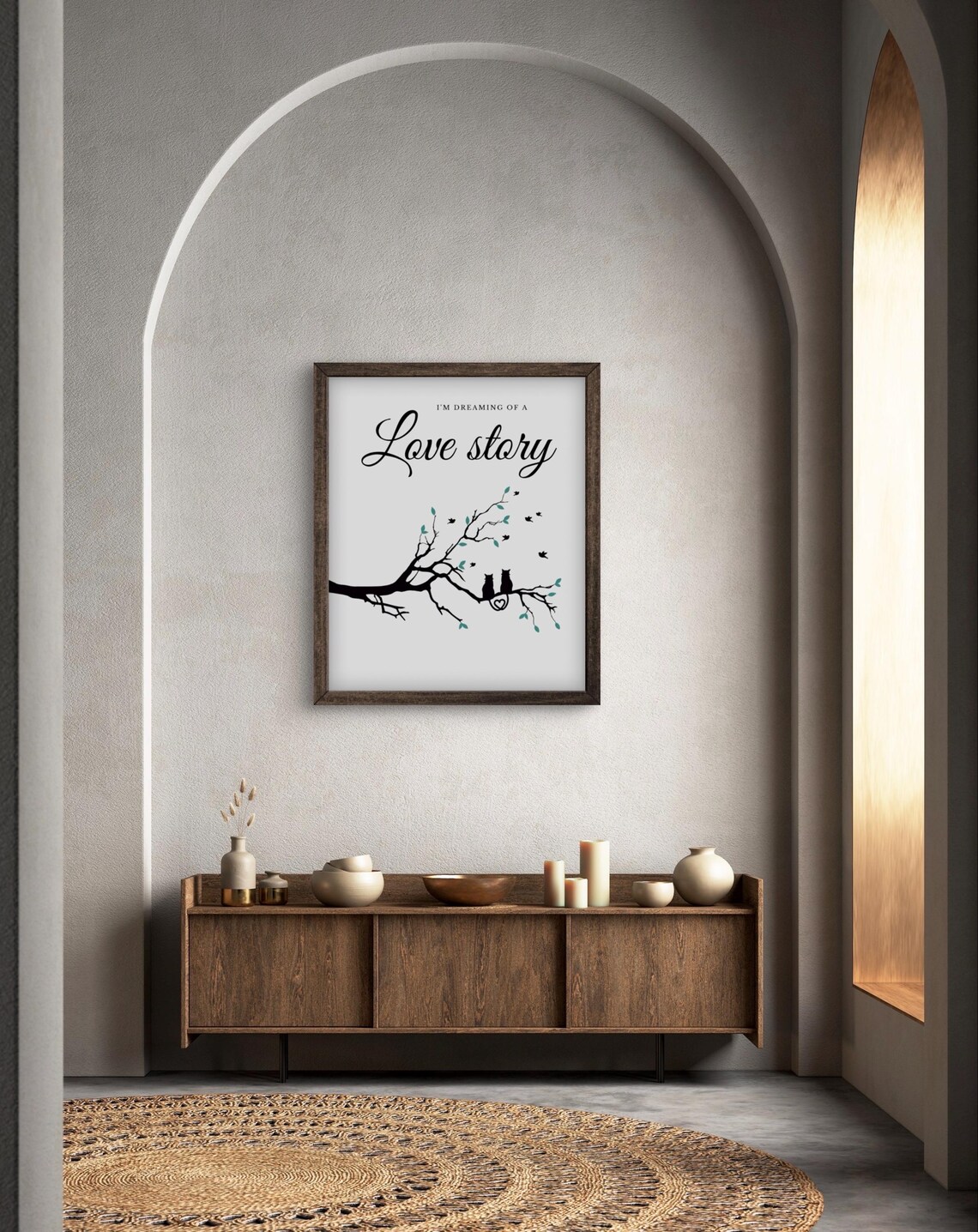 Whimsical Cat Love, Heartfelt Valentine's Art - Image 2
