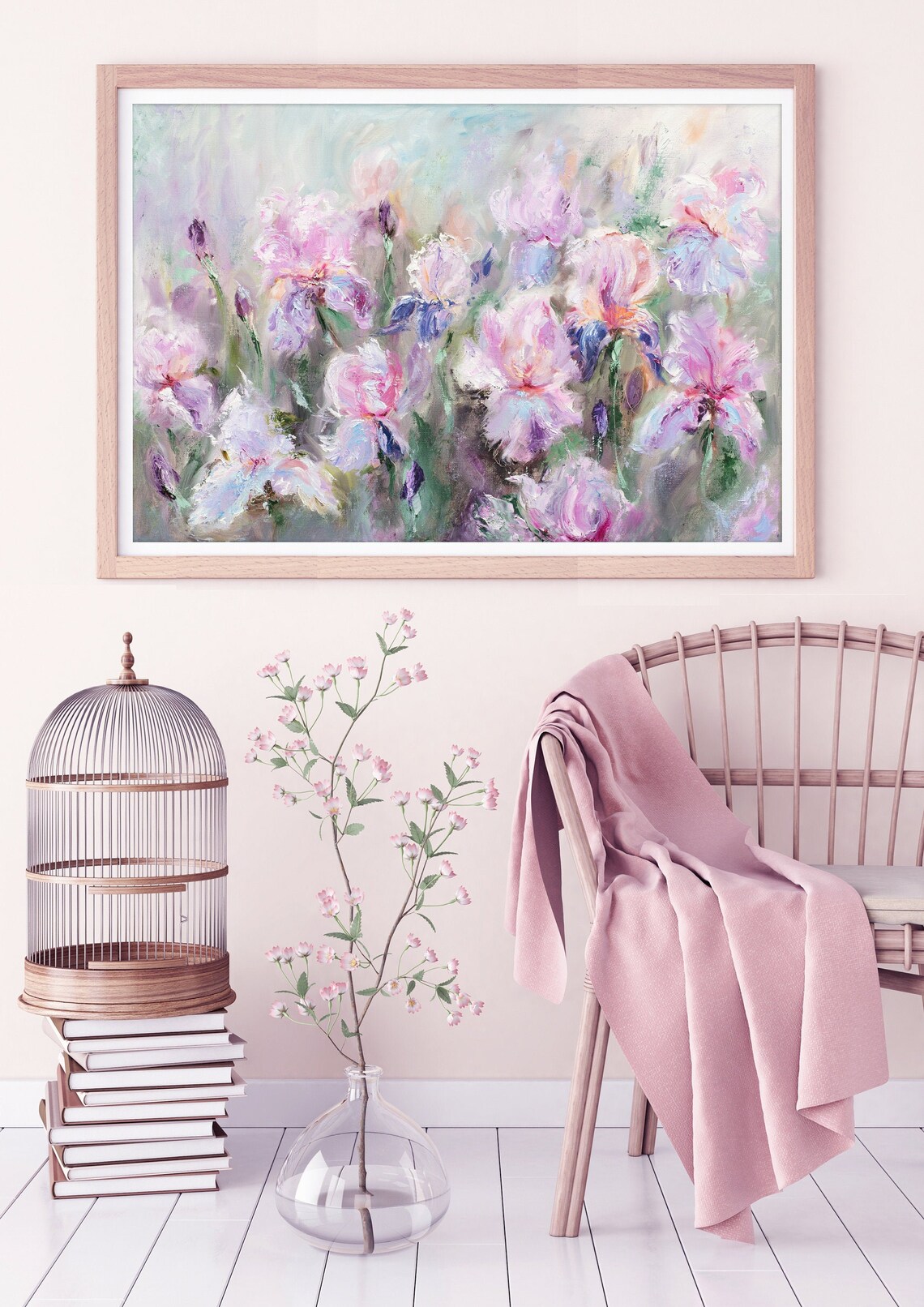 Iris Print, Floral Art Print By Katie Jobling