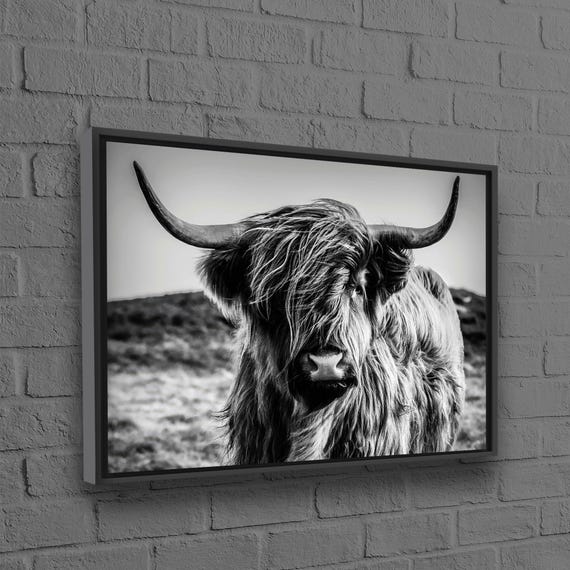 Cow Art Print, Personalised Man Cave Decor