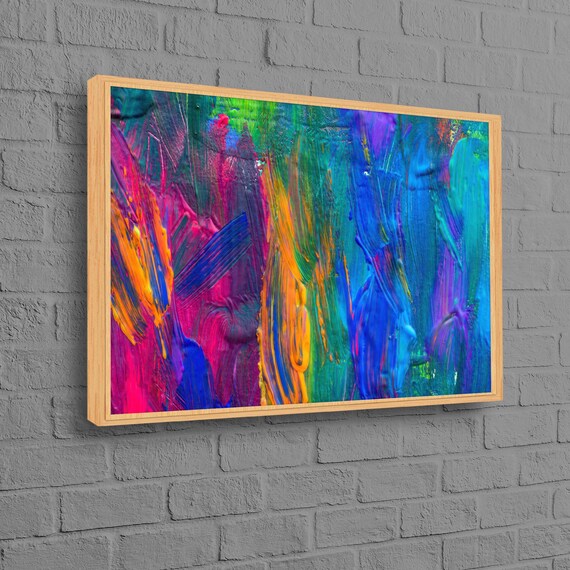 Modern Canvas Poster Office Decor Art Abstract Colorful Artwork Halloween