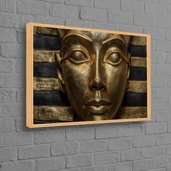 Gold Pharaoh Wall Decor Modern Canvas Art Decoration 3d Egyptian Personalized Gift For Him