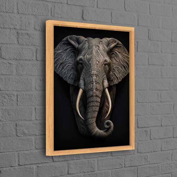 Loft Canvas Poster Animal Art Modern Elephant Wall Decor Wedding Large