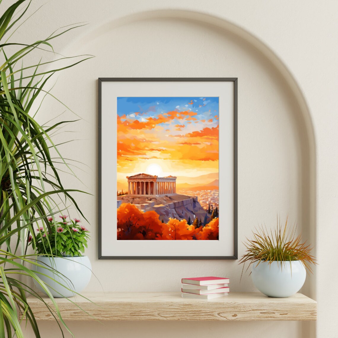 Athens Watercolor Print, Parthenon Travel Poster - Image 3