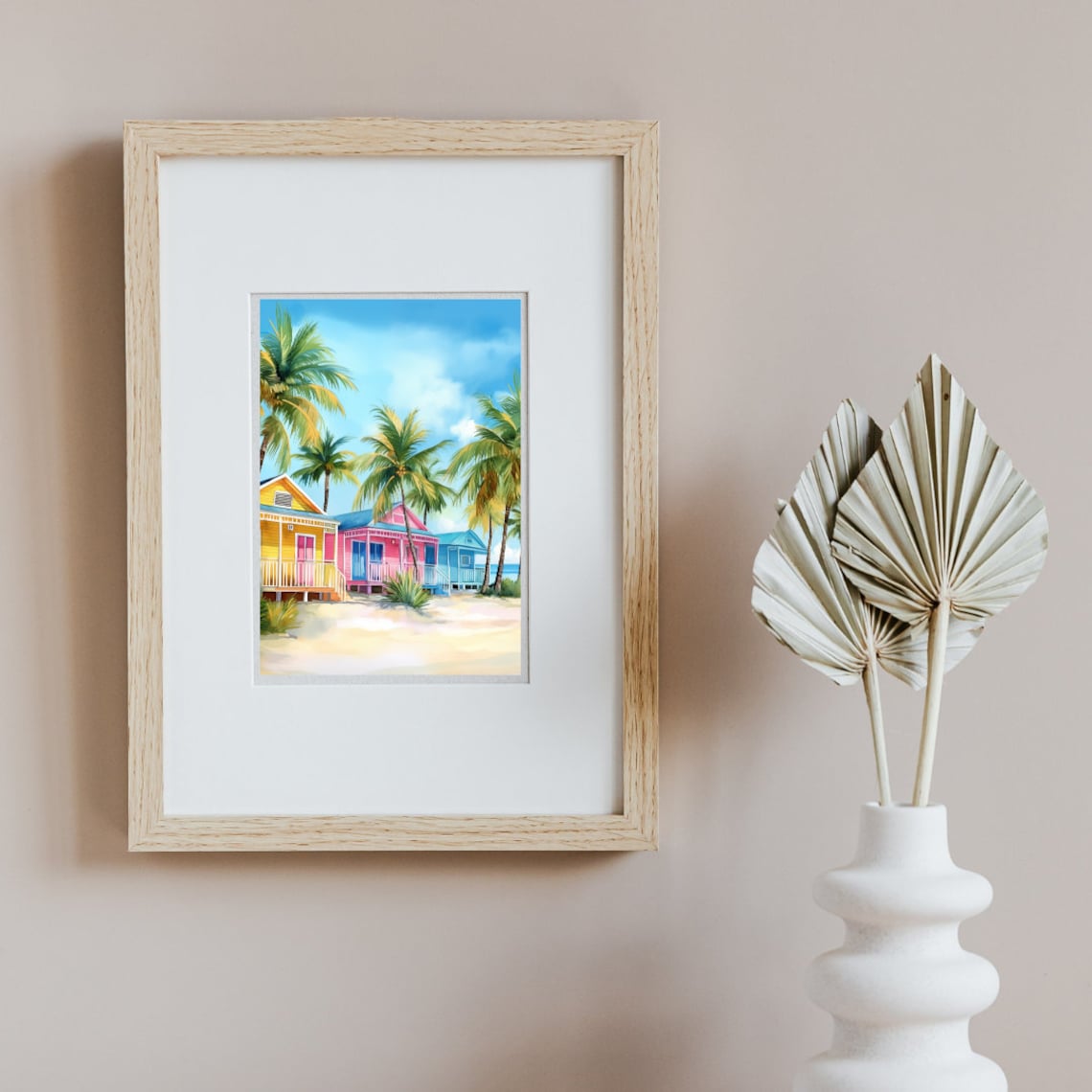 Barbados Watercolor Travel Poster, Caribbean Island - Image 2