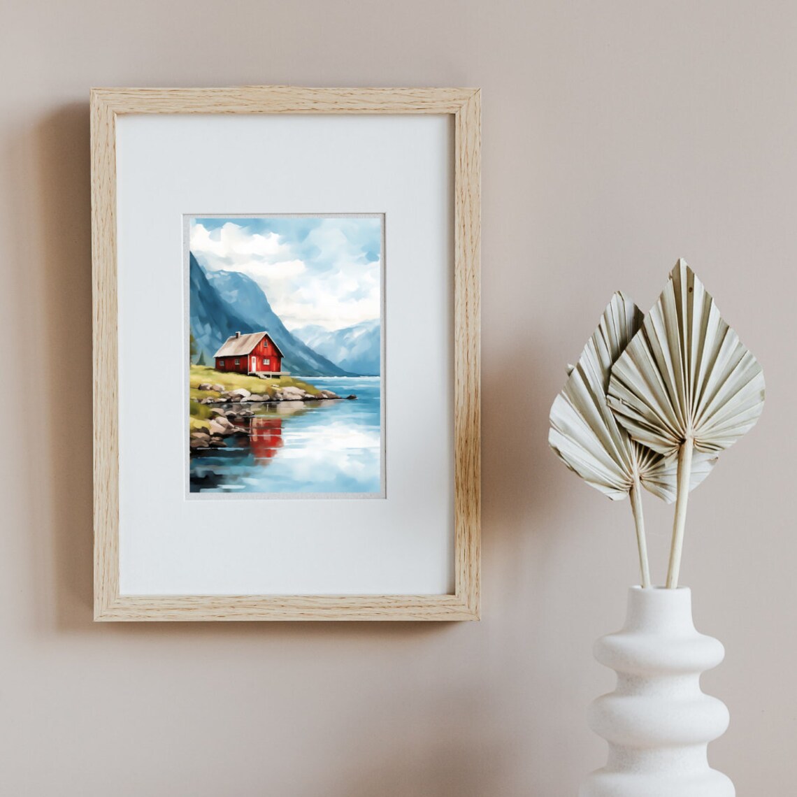 Fjords Watercolor Art Print, Norway Travel Poster - Image 2