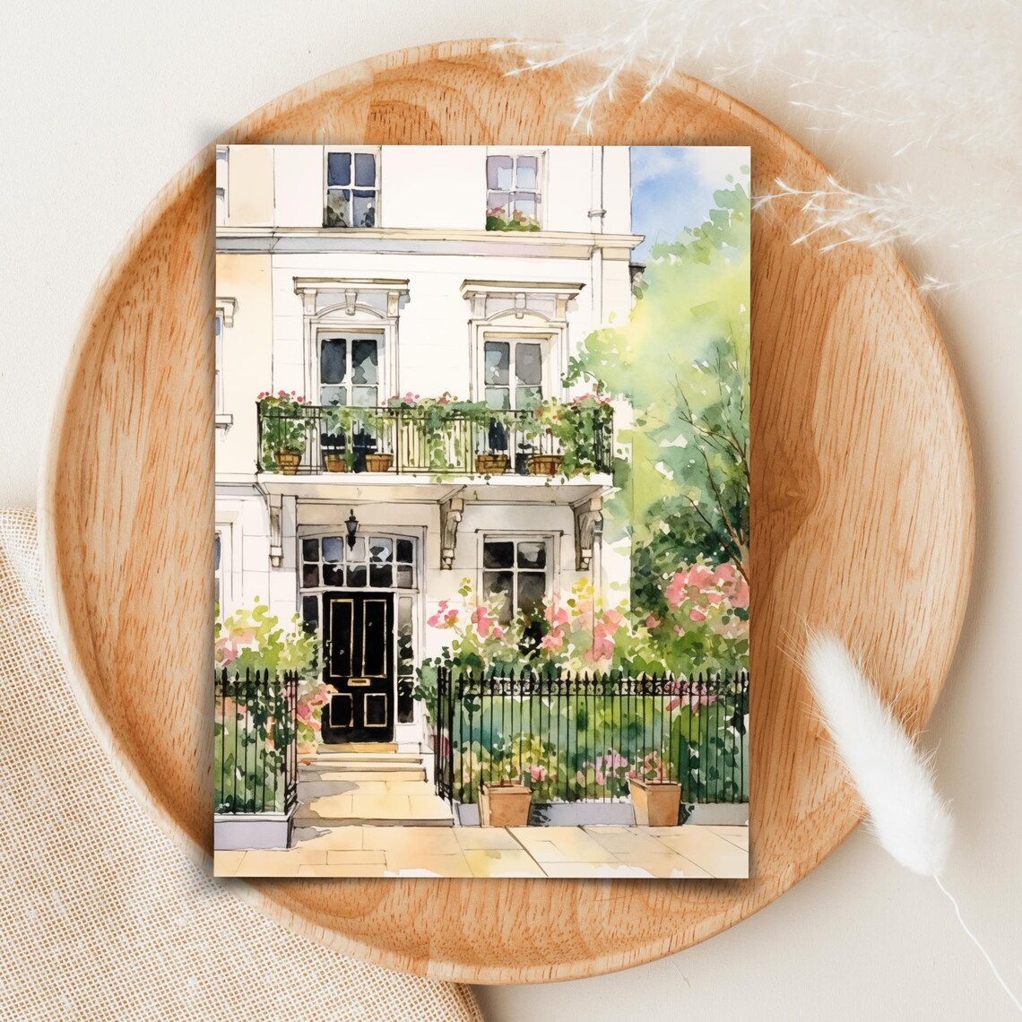 Kensington Watercolor Art Print, London Travel Poster - Image 2