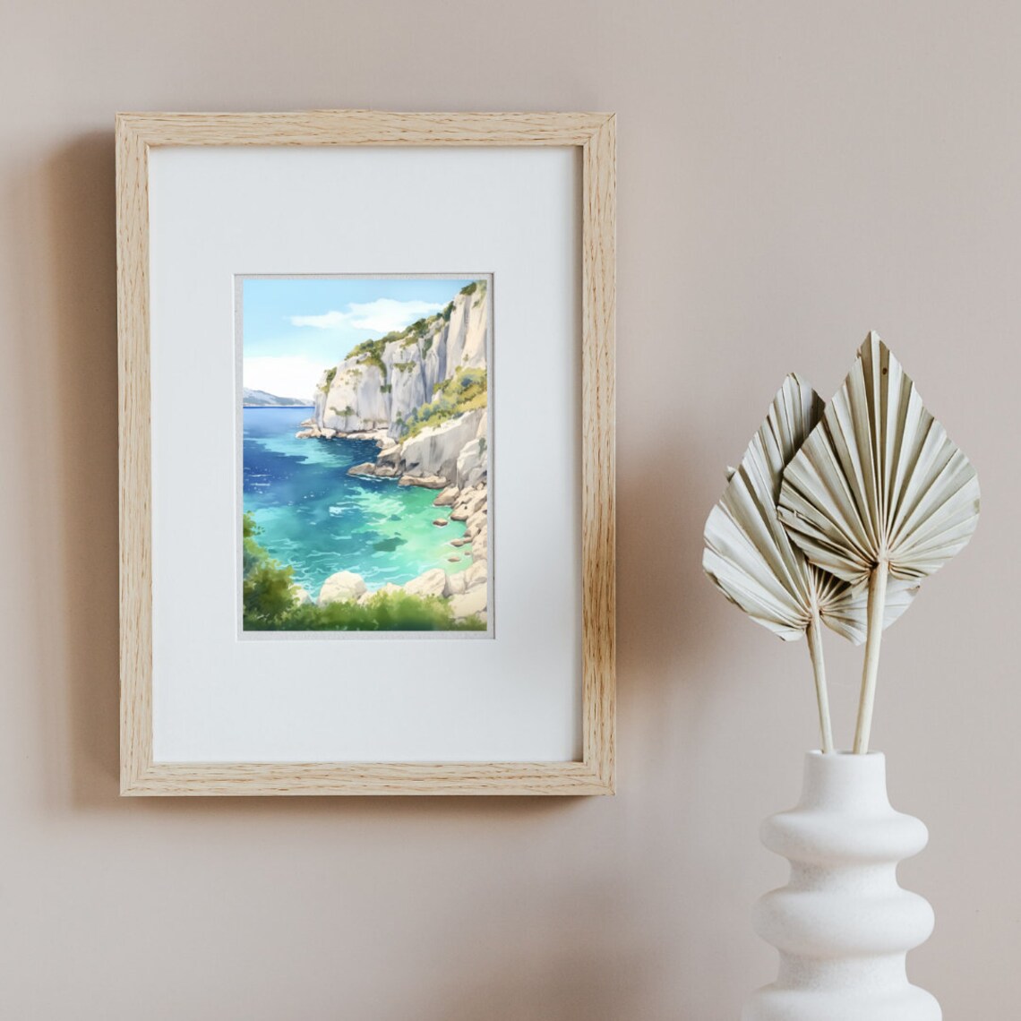 Calanques National Park Watercolor Art Print, France - Image 2