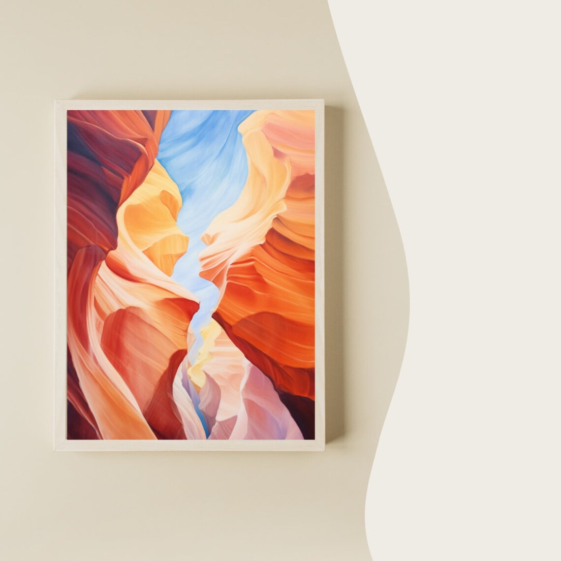 Antelope Canyon Watercolor Travel Poster, Arizona - Image 2