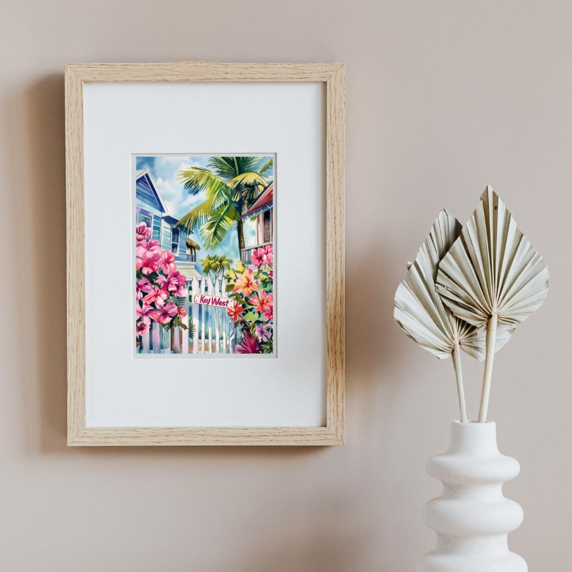 Key West Watercolor Travel Poster, Florida Keys - Image 2