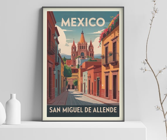 Mexico San Miguel De Allende Poster Print Countries Of The World Travel Vintage Wall 314
