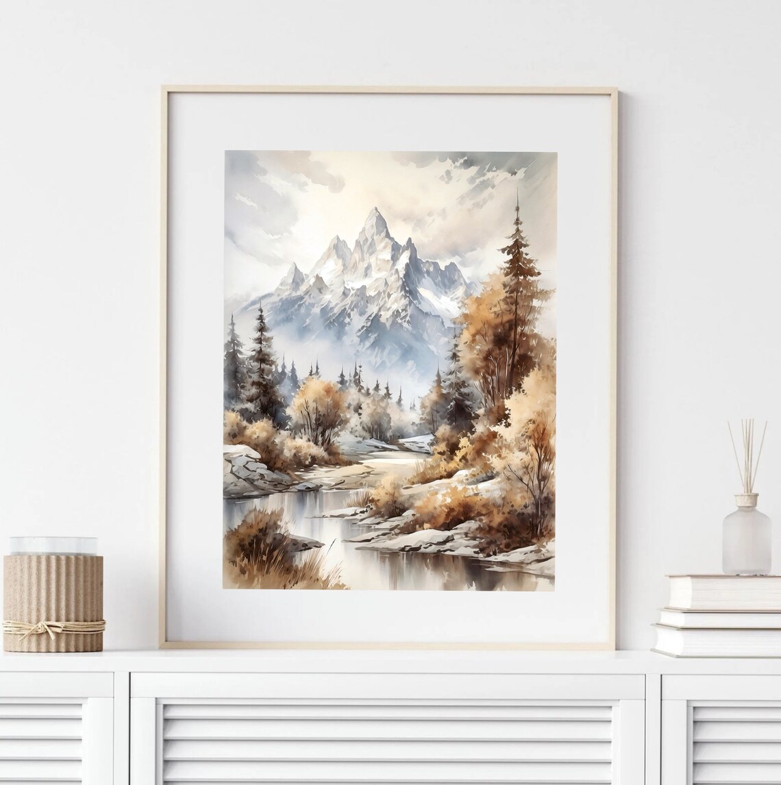 Grand Teton National Park USA Watercolor Poster - Image 4