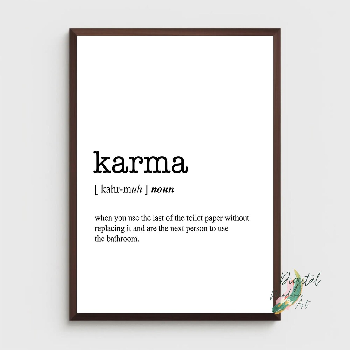 A4 Word Definition Print Ignorant Karma Sarcasm Wall Decor Humorous Quirky Art Print Urban Dictionary - Image 3