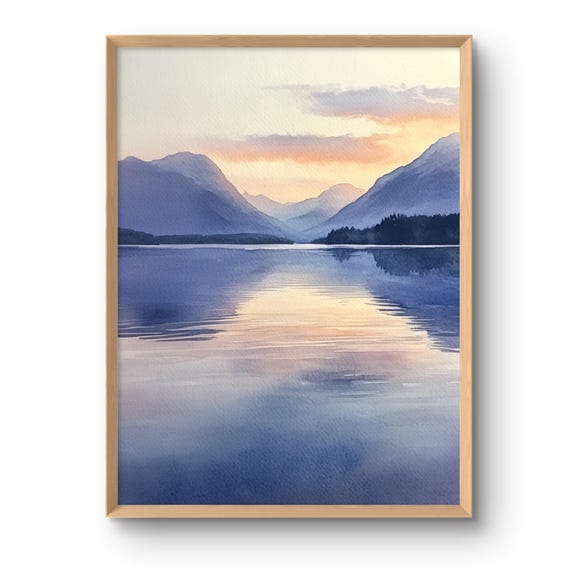 Loch Lomond Watercolor Style Travel Poster