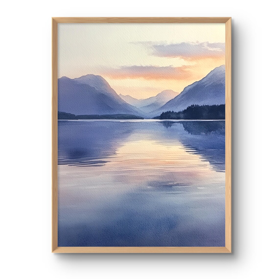 Loch Lomond Watercolor Style Travel Poster
