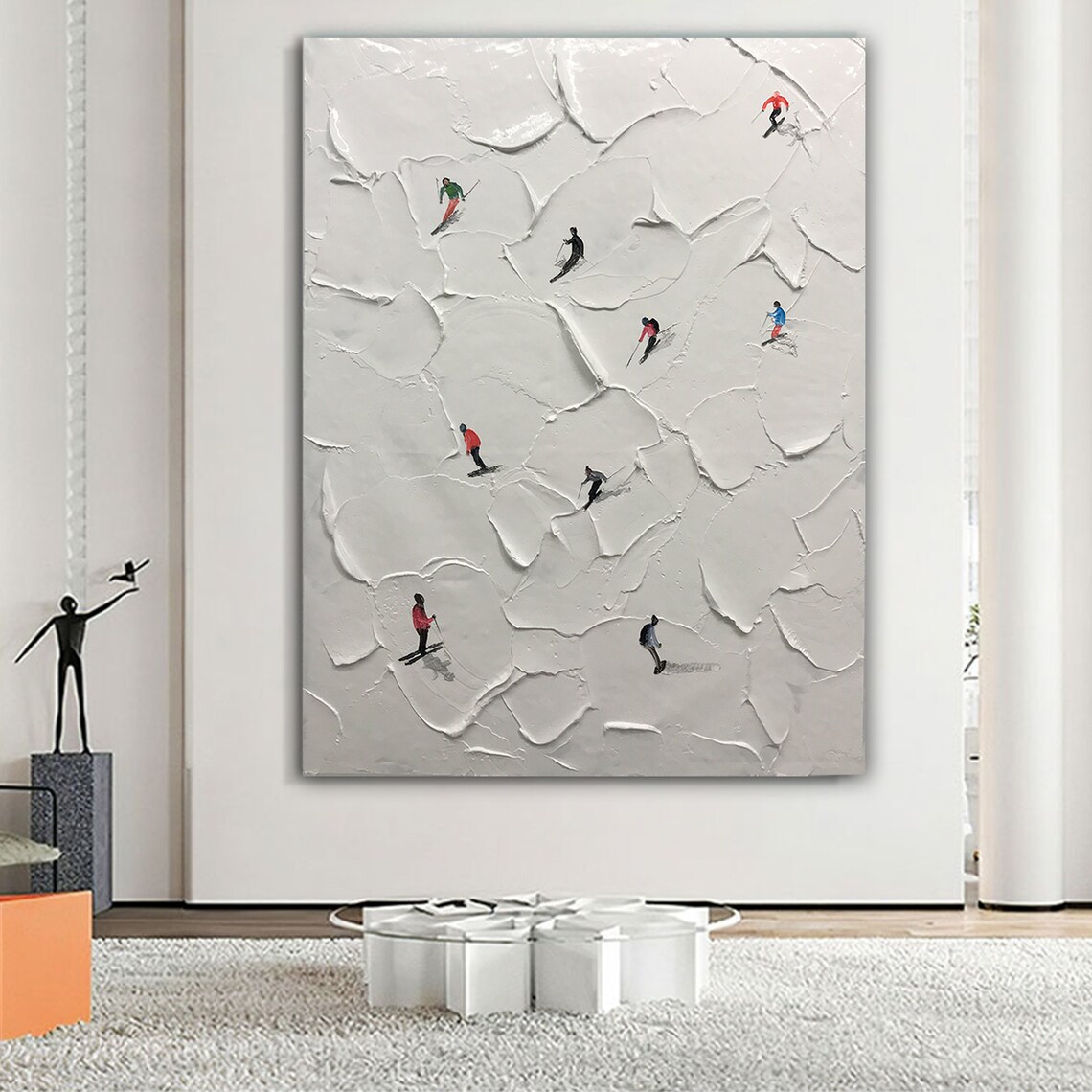 Ski Sport Painting, Personalized Mountain Art Print - Image 3