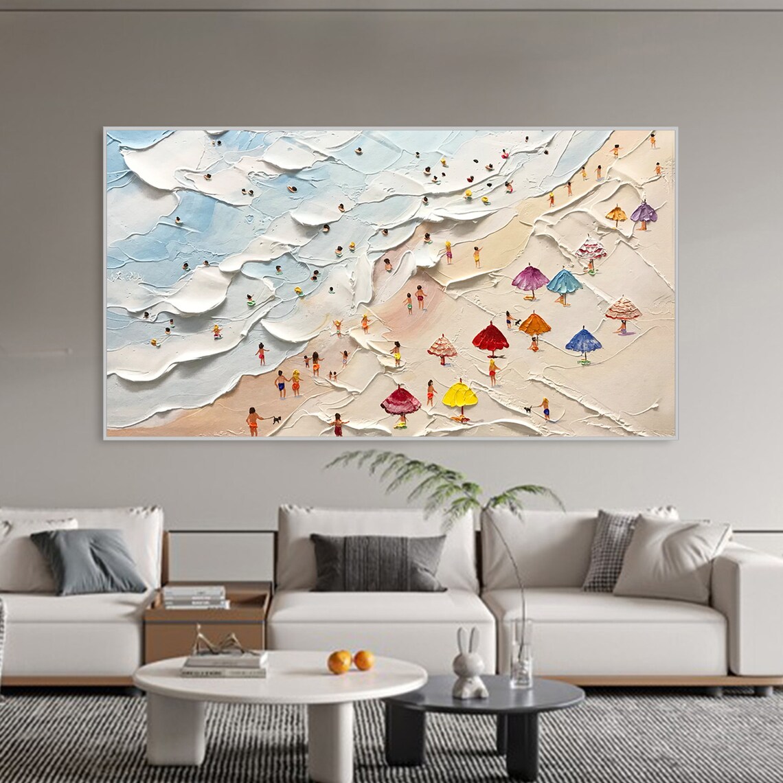 Happy Coast Modern Summer Coastal Beach House Art Print - Image 2