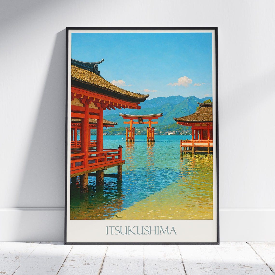 Itsukushima Floating Torii Gate Itsukushima Shrine Travel Poster
