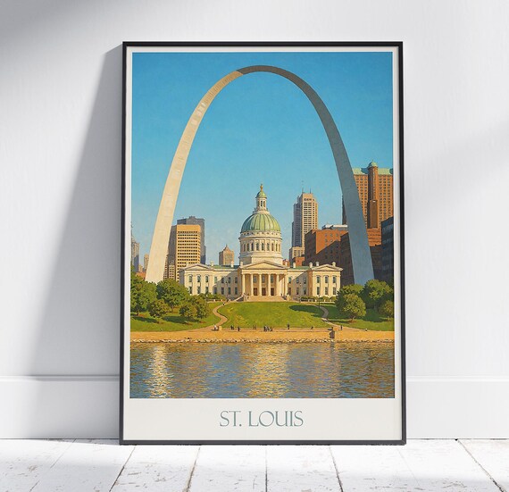 St. Louis Gateway Arch Old Courthouse Riverfront Summer Poster