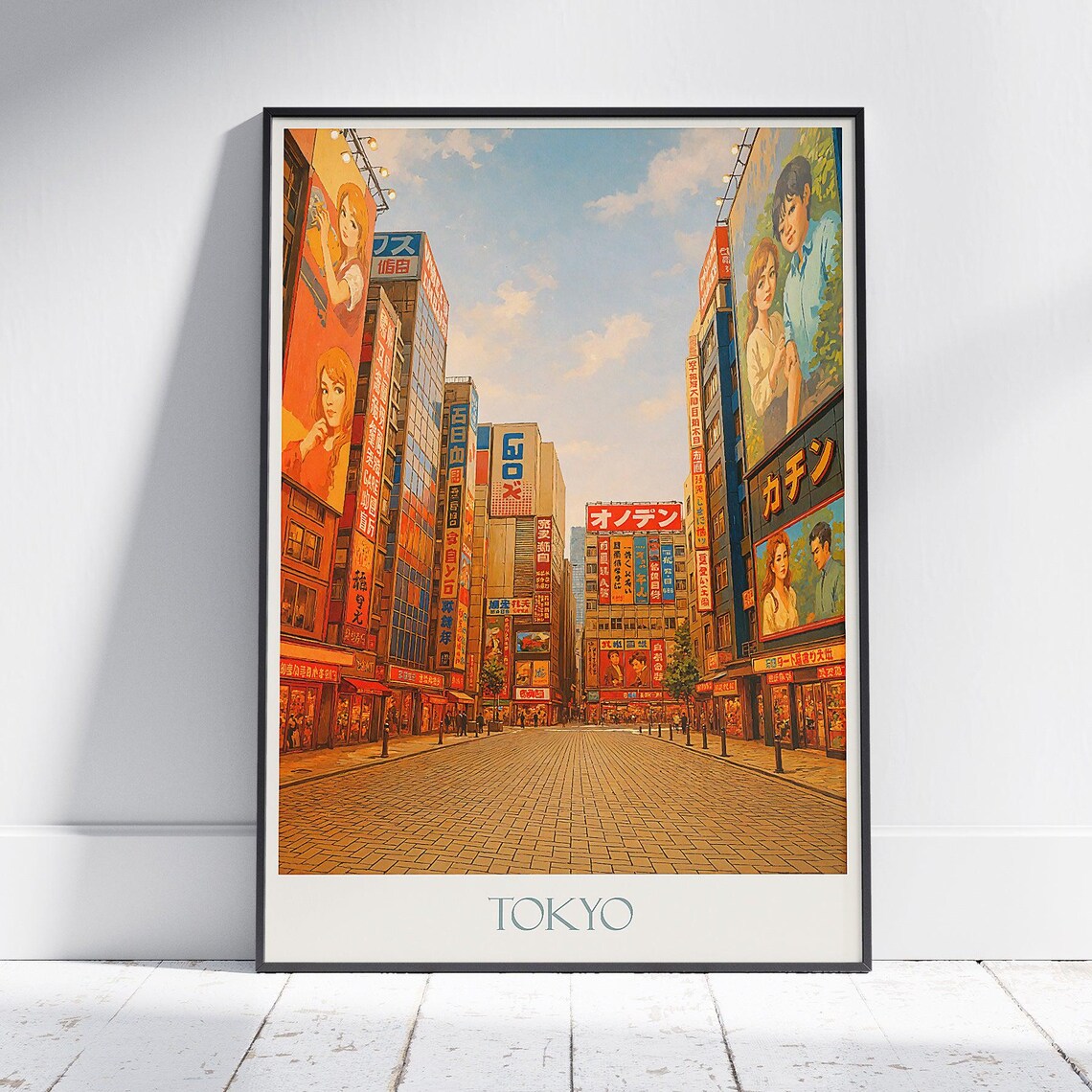 Tokyo Akihabara Neon Signs Retro Anime Street Japan Travel Poster